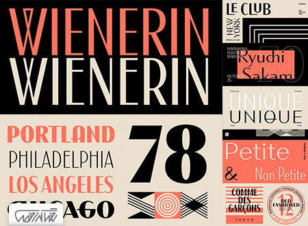 فونت انگلیسی وینرین - Wienerin Font Family